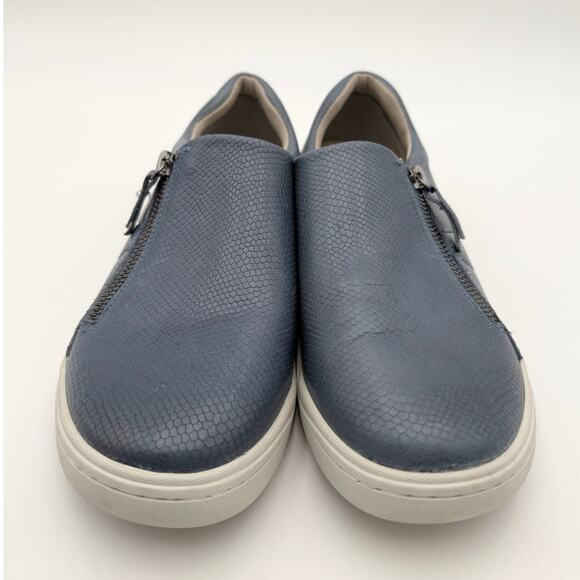 Softwalk Arezzo Sneaker Shoes Side Zip Women's Leather Blue Size US9.5 EU40 - Picture 2 of 12